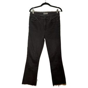 Madewell Black Bootcut Jeans, size 29T, distressed cuffs